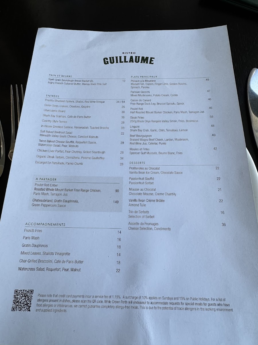Menu Bistro Guillaume-1